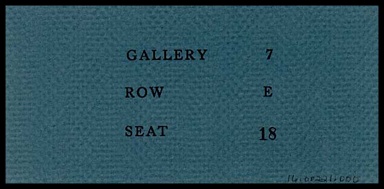 Ticket, Swearing-In Ceremony for New and Returning Senators, 111th Congress (Acc. No. 16.00221.000)