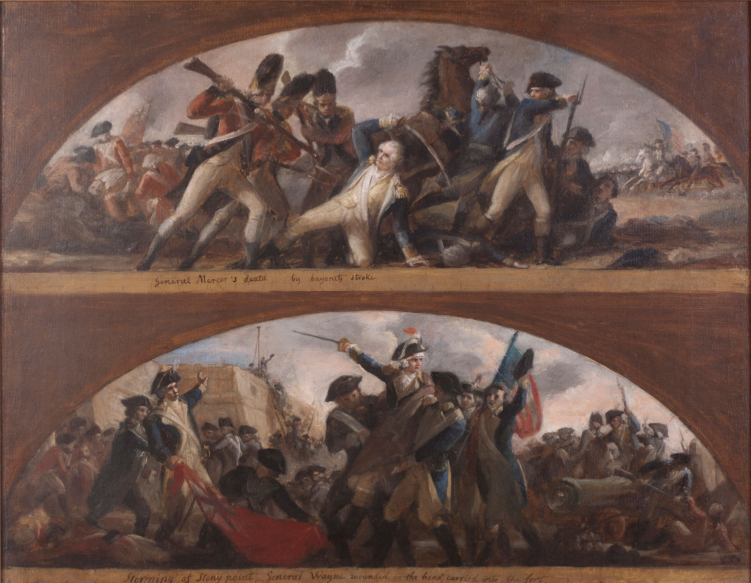 Sketch, General Mercer's Death by Bayonet Stroke and Storming of Stony Point, General Wayne Wounded in the Head, Carried into the Fort (Acc. No. 33.00024.000)
