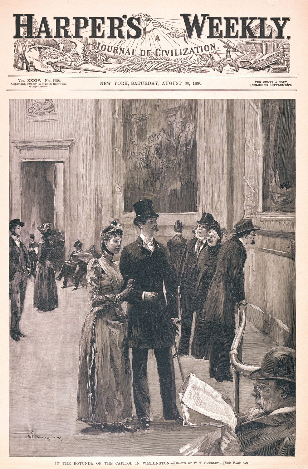 In the Rotunda of the Capitol in Washington. (Acc. No. 38.00270.002)