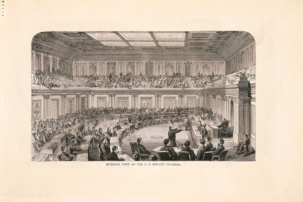 Interior View of the U.S. Senate Chamber. (Acc. No. 38.00690.001)