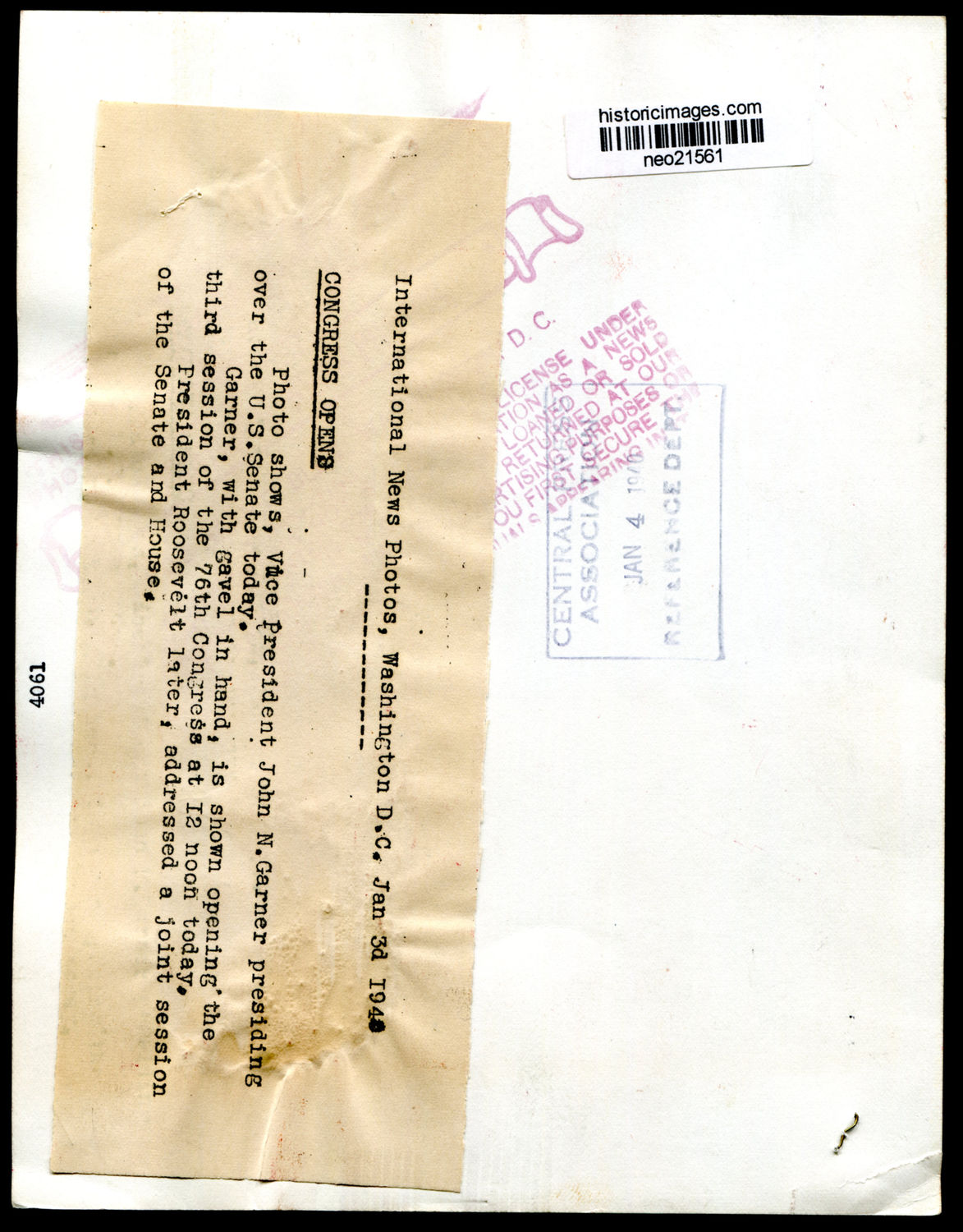 Congress Opens (Acc. No. 38.01177.001)