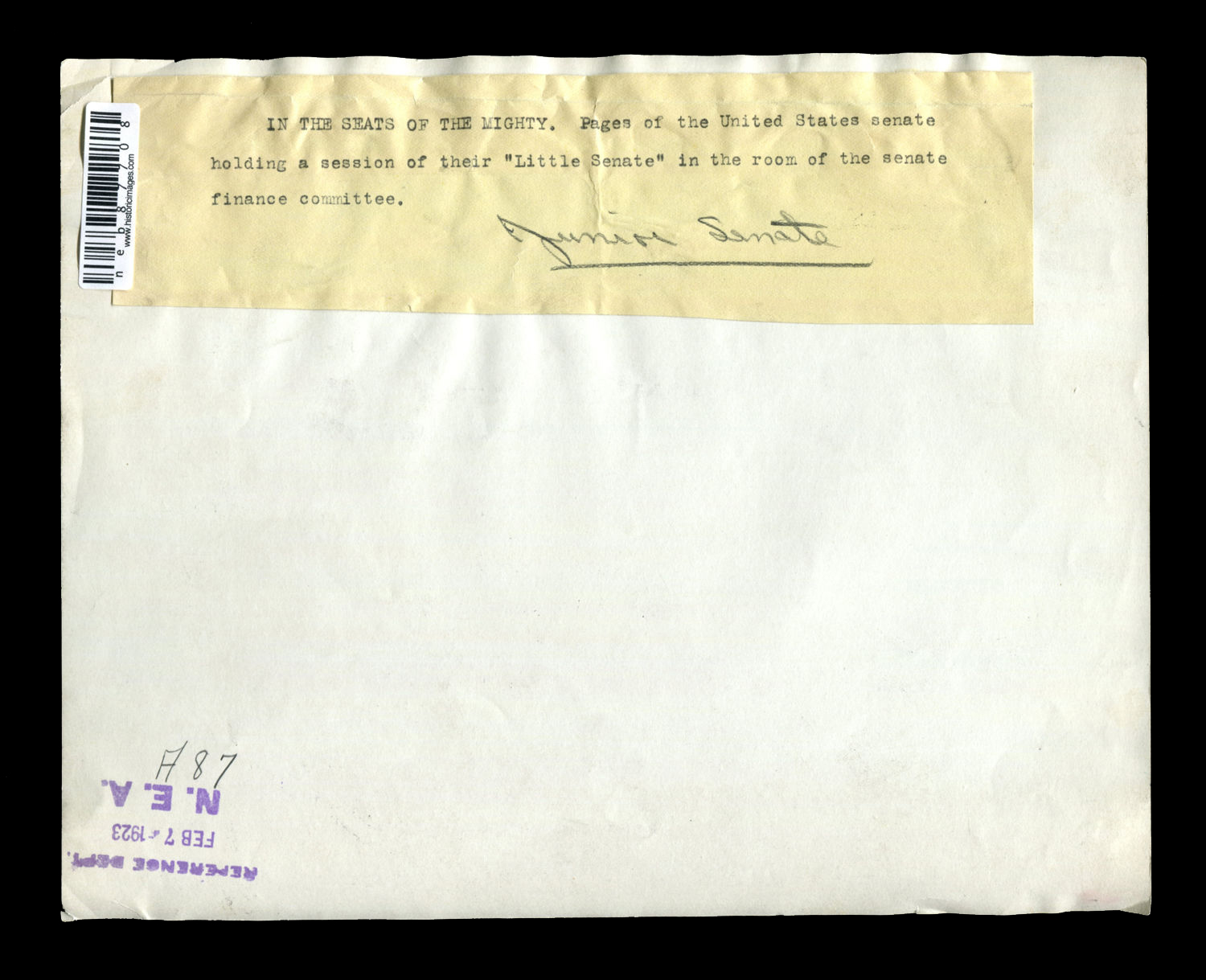 In the Seats of the Mighty [Junior Senate in Session] (Acc. No. 38.01183.001)