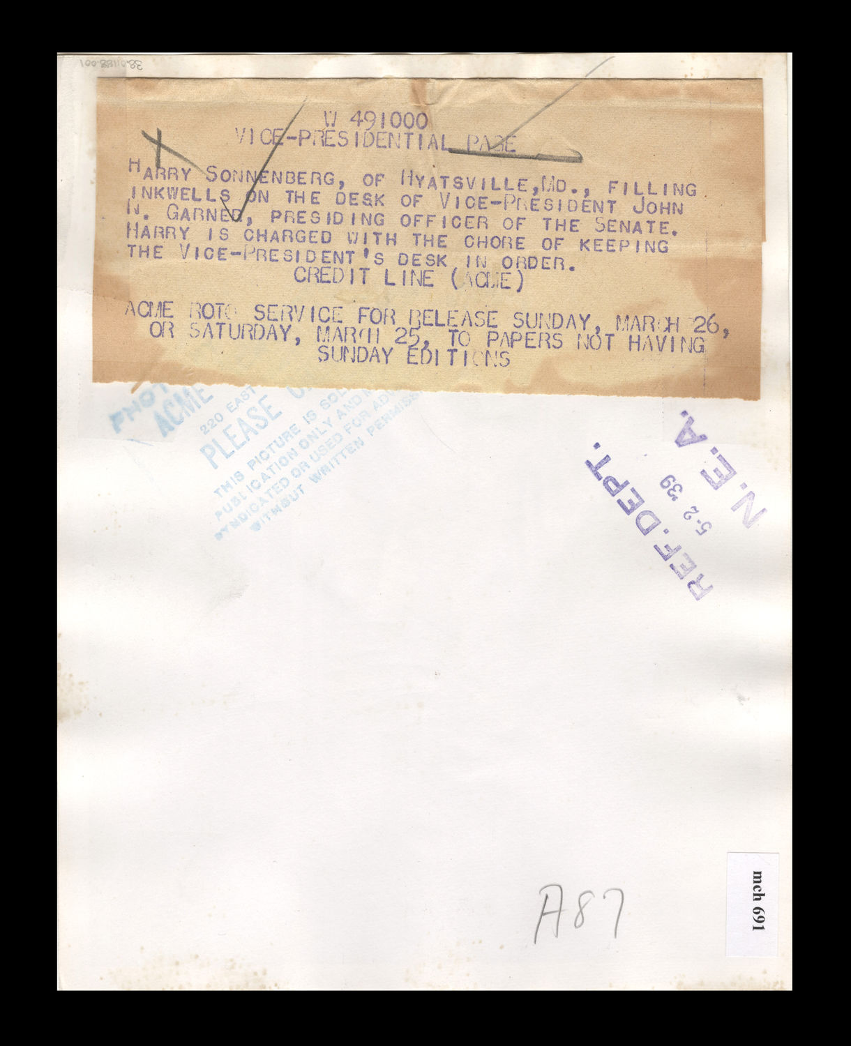 Vice-Presidential Page (Acc. No. 38.01188.001)