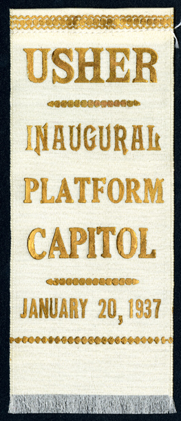 Usher Ribbon, 1937 Inaugural Ceremonies (Acc. No. 11.00032.006)