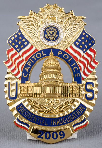 U.S. Capitol Police Badge, 2009 Inauguration Ceremonies (Acc. No. 11.00102.069a)