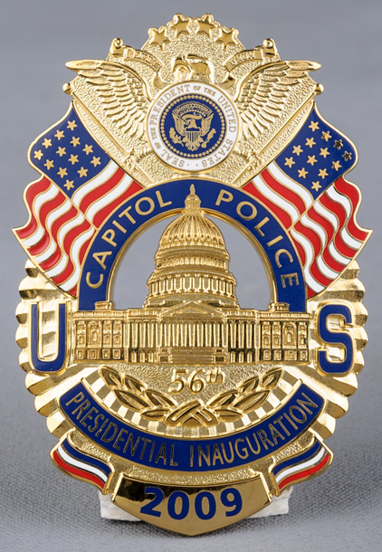 U.S. Capitol Police Badge, 2009 Inaugural Ceremonies (Acc. No. 11.00102.069a)