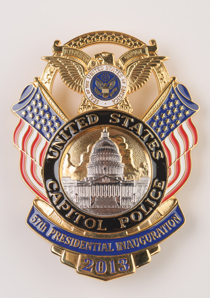U.S. Capitol Police Badge, 2013 Inaugural Ceremonies (Acc. No. 11.00112.056)