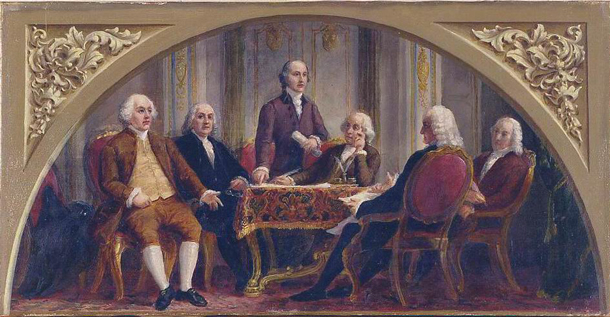 Sketch, Signing of the First Treaty of Peace with Great Britain (Acc. No. 33.00021.000)