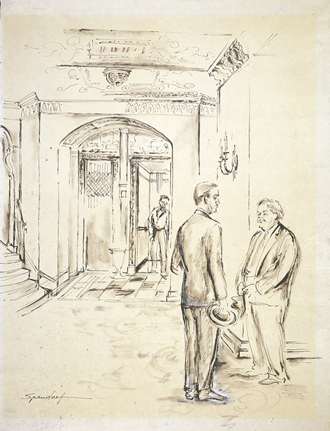 Walter Pidgeon and Paul Ford at the Washington Sheraton-Park Hotel (Acc. No. 37.00029.000)