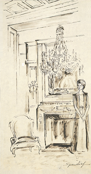 Gene Tierney in the Tregaron Mansion (Acc. No. 37.00062.000)