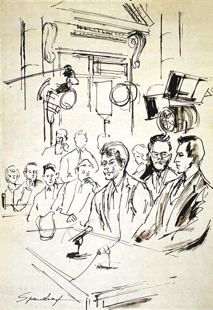 Burgess Meredith in the Senate Caucus Room (Acc. No. 37.00063.000)