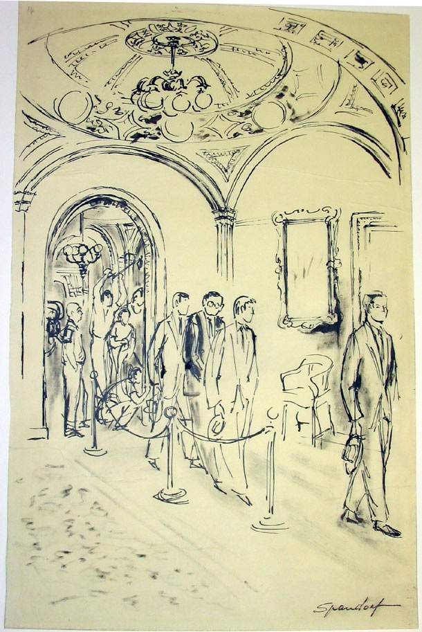 The Senate Gallery Corridor, third floor of the Capitol (Acc. No. 37.00069)