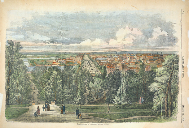 Bird's-Eye View oe [sic] Washington, from the Capitol. (Acc. No. 38.00008.001)