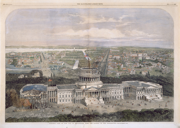 Birdseye View of the City of Washington, with the Capitol in the Foreground (Acc. No. 38.00012.001)