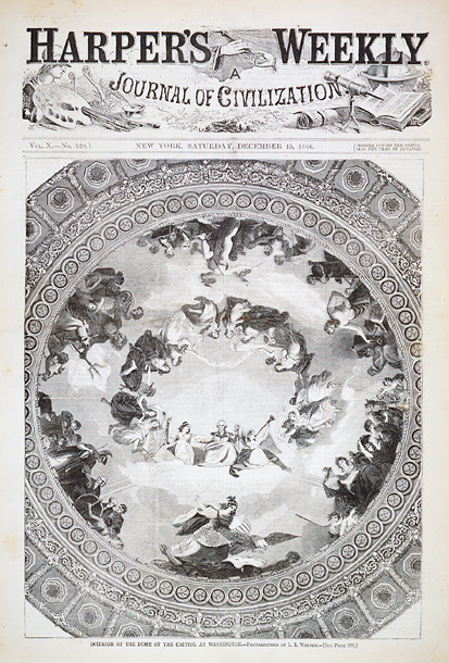 Interior of the Dome of the Capitol at Washington. (Acc. No. 38.00026.002)