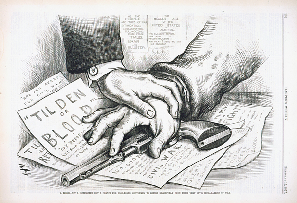 A Truce&mdash;Not a Compromise, but a Chance for High-Toned Gentlemen to Retire Gracefully from Their Very Civil Declarations of War. (Acc. No. 38.00118.001)