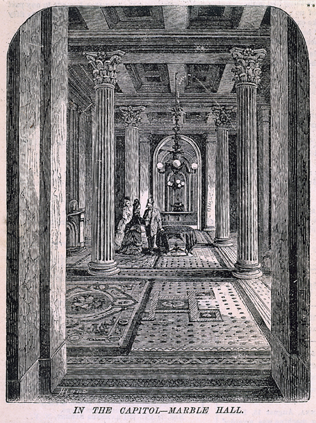 In the Capitol&mdash;Marble Hall. (Acc. No. 38.00649.001a)