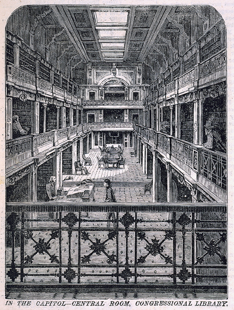 In the Capitol&mdash;Central Room, Congressional Library. (Acc. No. 38.00649.001b)