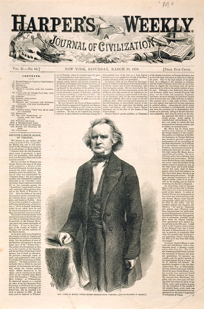 Hon. James M. Mason, United States Senator from Virginia. (Acc. No. 38.00818.001)