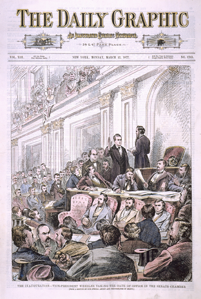 The Inauguration&mdash;Vice-President Wheeler Taking the Oath of Office in the Senate Chamber. (Acc. No. 38.00969.001)
