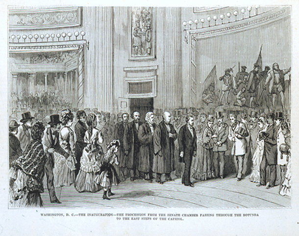 Washington, D.C.—The Inauguration—The Procession from the Senate Chamber Passing through the Rotunda to the East Steps of the Capitol. (Acc. No. 38.00979.001)
