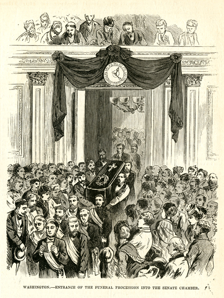 Washington.Entrance of the Funeral Procession into the Senate Chamber. (Acc. No. 38.01040.001b)