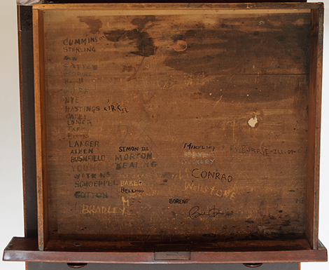 Detail of desk drawer