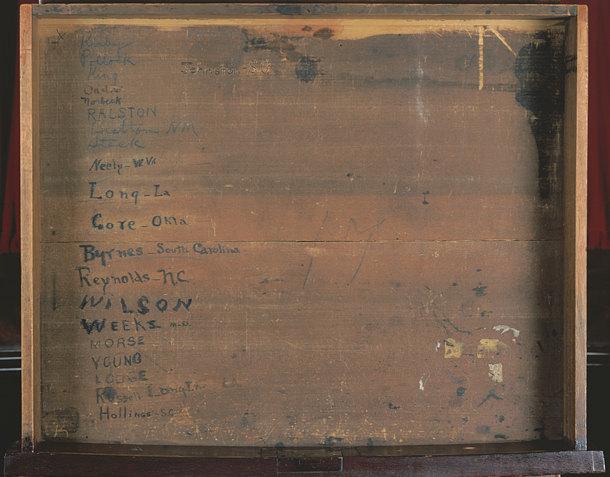 Detail of desk drawer