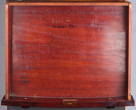 Detail of desk drawer