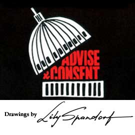Advise and Consent Poster and Spandorf Signature