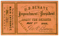 Impeachment ticket for Pres. Johnson