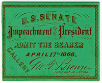 U S Senate President Andrew Johnson S Impeachment Trial 1868