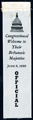 Official Ribbon, 1939 Congressional Welcome of King George VI and Queen Elizabeth, 76th Congress
