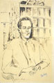 Portrait of Allen Drury (Signed by Drury)