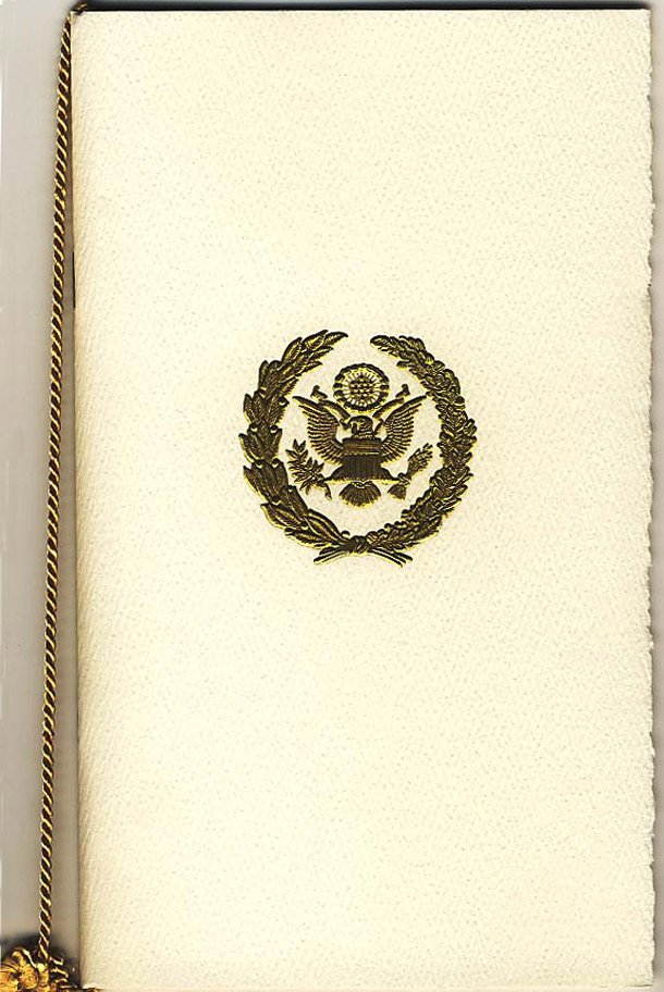 Program, 2009 Inaugural Luncheon (Acc. No. 11.00102.039a)