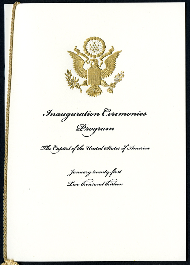 Program, 2013 Inauguration Ceremonies