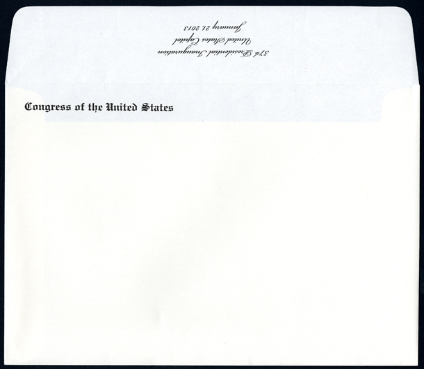 Envelope, 2013 Inaugural Ceremonies (Acc. No. 11.00112.036e)