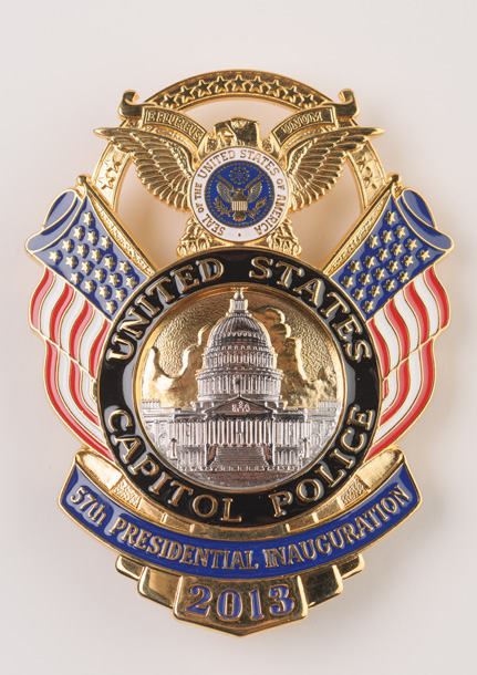 U.S. Capitol Police Badge, 2013 Inauguration Ceremonies (Acc. No. 11.00112.056)