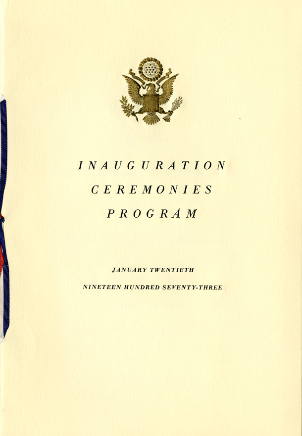 Program, 1973 Inauguration Ceremonies (Acc. No. 11.00120.003)