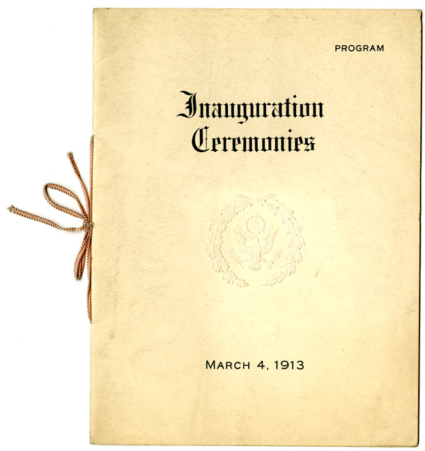 Program, 1913 Inaugural Ceremonies (Acc. No. 11.00123.001d)