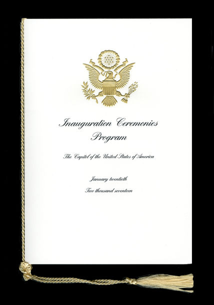 Program, 2017 Inauguration Ceremonies (Acc. No. 11.00128.036d)