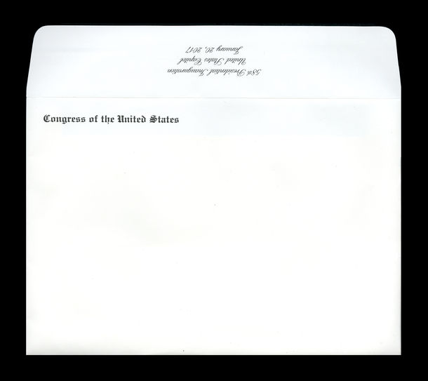 Envelope, 2017 Inauguration Ceremonies