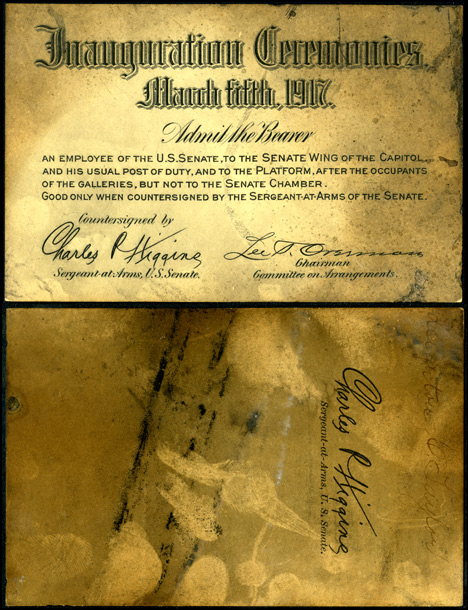 1917 Inauguration Ticket