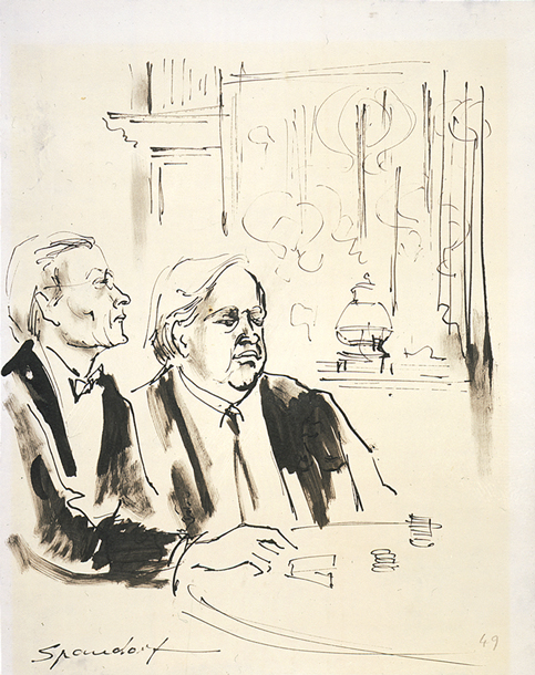 Will Geer and Charles Laughton Play Poker at Tregaron (Acc. No. 37.00037.000)