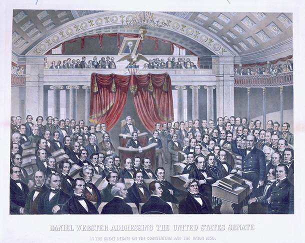 Daniel Webster Addressing the United States Senate / in the great debate on the constitution and the union 1850.