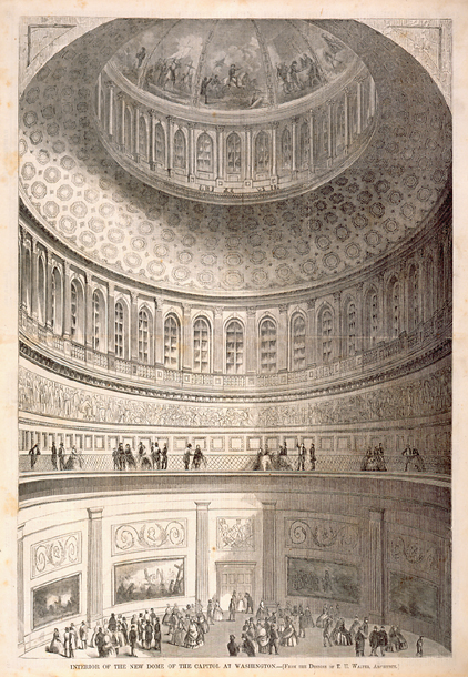 Interior of the New Dome of the Capitol at Washington. (Acc. No. 38.00033.001)