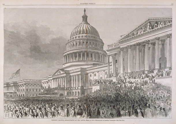 President Lincoln's Reinauguration at the Capitol, March 4, 1865.