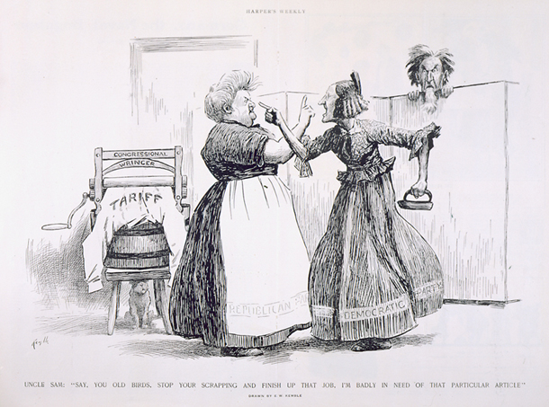 Uncle Sam: "Say, You Old Birds, Stop Your Scrapping and Finish Up That Job, I'm Badly in Need of That Particular Article" (Acc. No. 38.00157.001)