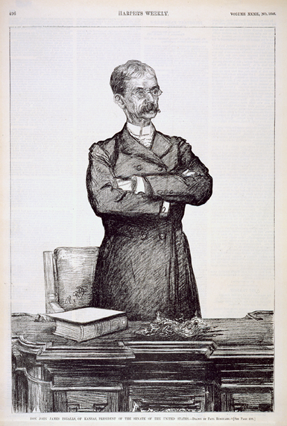 Hon. John James Ingalls, of Kansas, President of the Senate of the United States. (Acc. No. 38.00217.001)
