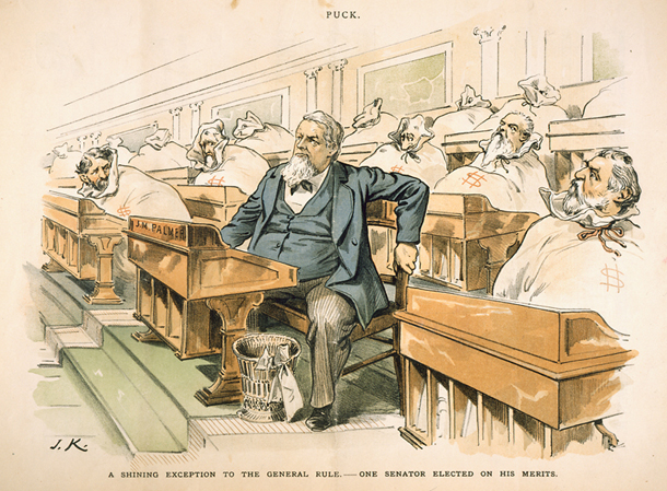 A Shining Exception to the General Rule.—One Senator Elected on His Merits. (Acc. No. 38.00345.001)